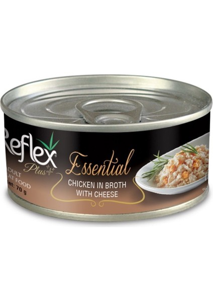 Plus Essential Tavuk ve Peynirli Yetişkin Kedi Konservesi 70 gr