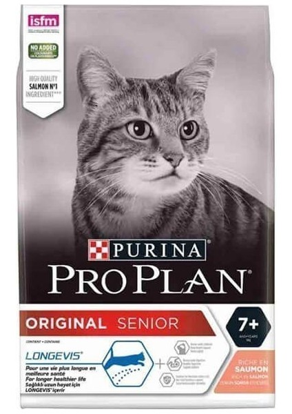 Original Senior Longevis 7+ Somonlu Yaşlı Kedi Maması 3 kg fiyatları