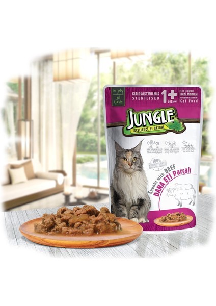 Biftekli Kısırlaştırılmış Yetişkin Kedi Konservesi 100 gr