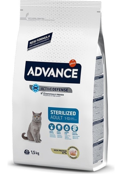 Sterilised Hindili Kısırlaştırılmış Yetişkin Kedi Maması 1.5 kg