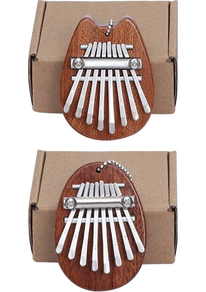 8 Ton Ahşap Kalimba - Kahverengi