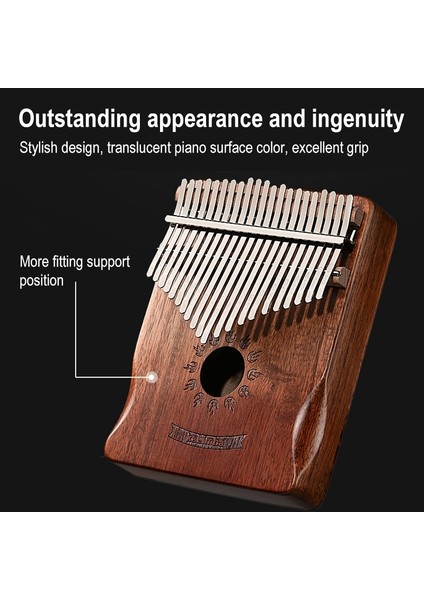 17 Ton Ahşap Kalimba - Kahverengi