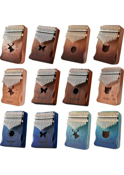 17 Ton Ahşap Kalimba - Kahverengi