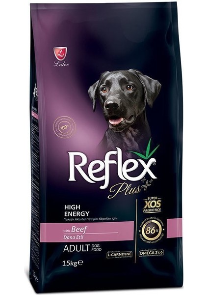 Plus Yüksek Aktiviteli Dana Etli Yetişkin Köpek Maması 15 kg fiyatları