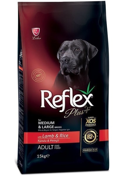 Plus Orta ve Büyük Irk Kuzu Etli Yetişkin Köpek Maması 15 kg