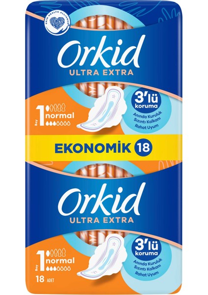 Ultra Extra Normal 18 Adet Ekonomik Paket Hijyenik Ped