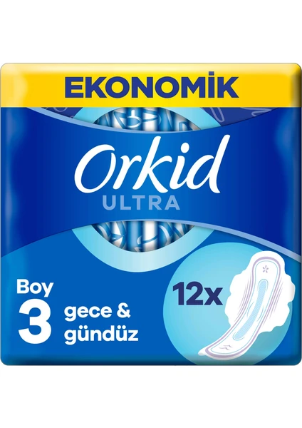 Ultra Extra Gece 12 Adet Ekonomik Paket Hijyenik Ped