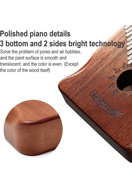 21 Ton Ahşap Kalimba - Kahverengi fırsatları