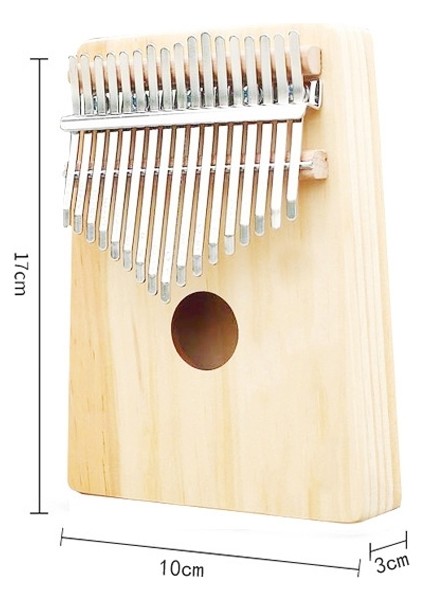 17 Ton Ahşap Kalimba - Kahverengi(Yurt Dışından)