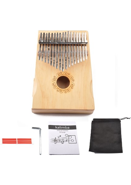 17 Ton Ahşap Kalimba - Kahverengi