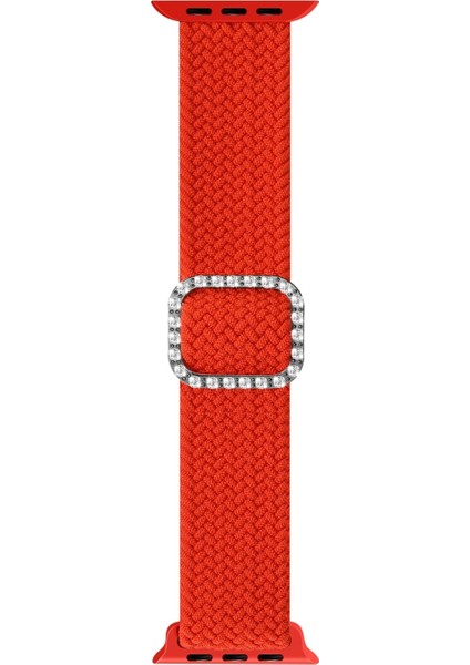 Ayarlanabilir Naylon Örgülü Esneklik Elmas Toka Apple Watch Uyumlu Series 7 & 6 & Se & 5 & 4 44MM / 3 & 2 & 1 42MM Için Yedek Strap Watch Uyumluband (Yurt Dışından) fiyatları