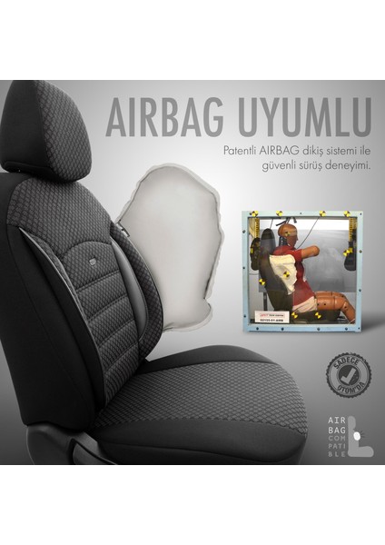 Sport Plus Ekstra Destekli Özel Dokulu Oto Koltuk Kılıfı Siyah fırsatları