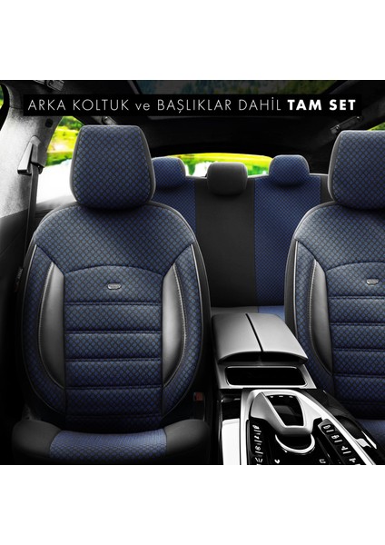 Sport Plus Ekstra Destekli Özel Dokulu Oto Koltuk Kılıfı Mavi modelleri