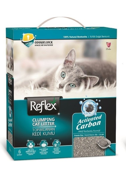 Aktif Karbonlu Topaklanan Kedi Kumu 6 Lt fiyatları