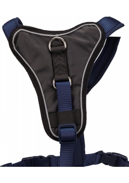 Köpek Premium Göğüs Tasması, L- xl:85-105cm/25MM, Çivit Mavi
