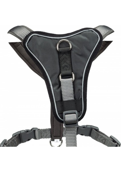Köpek Premium Göğüs Tasması, L- xl:85-105cm/25MM, Gri