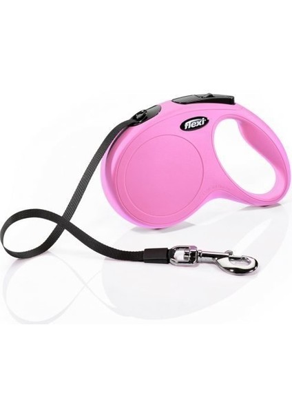 New Classic Otomatik Şerit Köpek Gezdirme Tasması Medium Pembe 5 Metre fiyatları