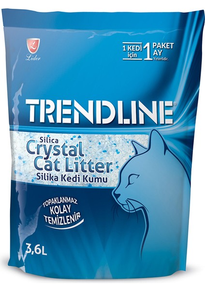 Süper Emici Tozsuz Silika Kristal Kedi Kumu 3.6 Lt 1,4 kg