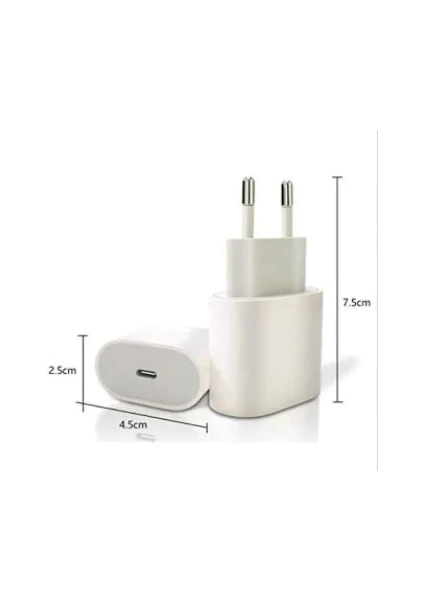 Iphone 11 / 12 / 13 Pro - Pro Max Uyumlu Yeni Nesil Type-C Girişli 20W Hızlı Adaptör