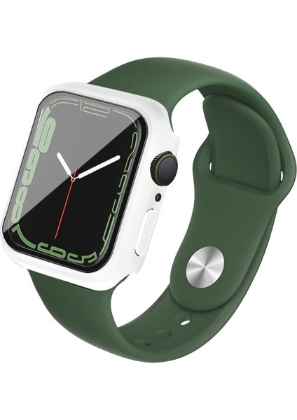 Apple Watch Uyumlu Series 7 45MM Için Temperli Pc Hepsi Bir Arada Kılıf (Yurt Dışından)