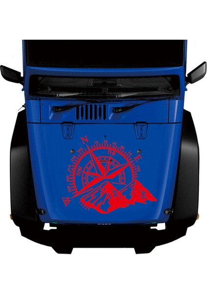 Araba Styling Dağ Pusulası Pvc Etiket Oto Dekoratif Etiket-Kırmızı (Yurt Dışından) modelleri