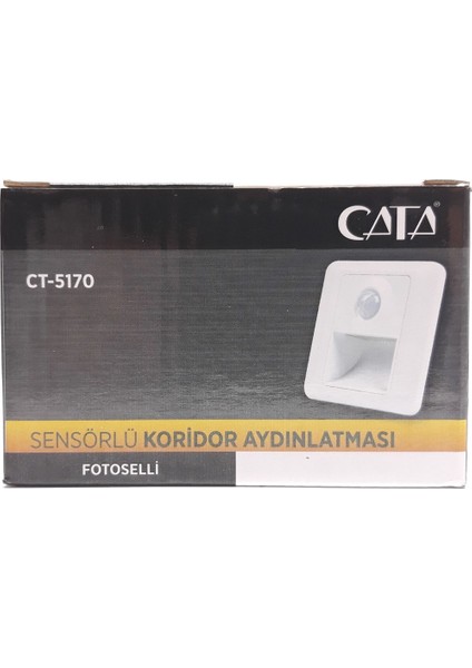 CT-5170 1W Koridor LED Armatür Sensörlü 6400K Beyaz