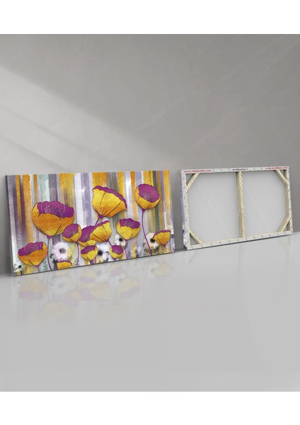 Renkli Çiçekler Tek Parça Kanvas Canvas Tablo