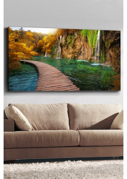 Şelale Tek Parça Kanvas Canvas Tablo