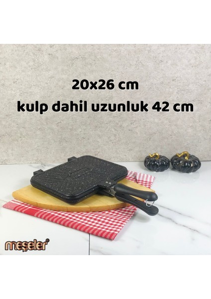 Ocak Üstü Granit Döküm El Tost ve Çok Amaçlı Grill Tava 26 cm fiyatları