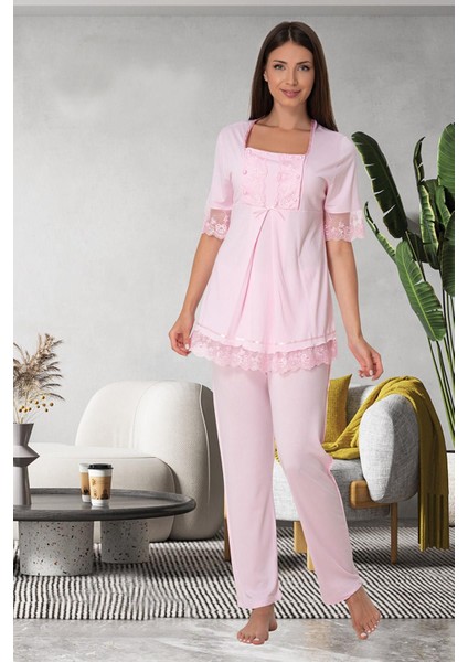 Dantelli Lohusa Pijama Takım Effort 6032