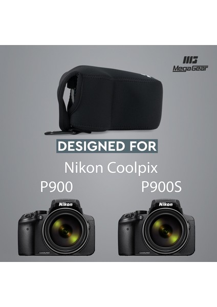 MG1110 Nikon Coolpix P900, P900S Neopren Kamera Kılıfı