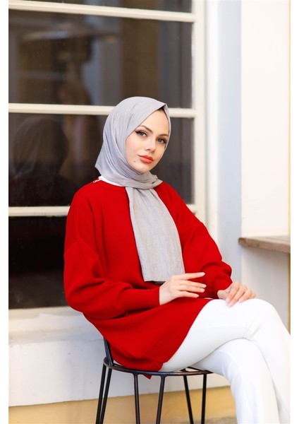 Harmony Pamuk Keten Şal Gümüş