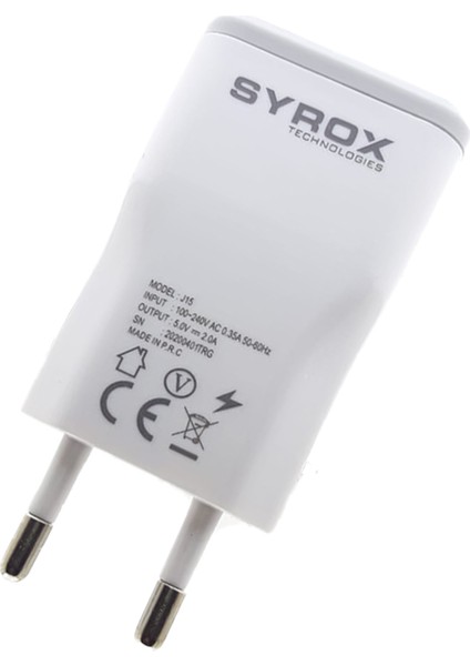 USB Şarj Adaptörü 2 Amper Şarj Başlık J35