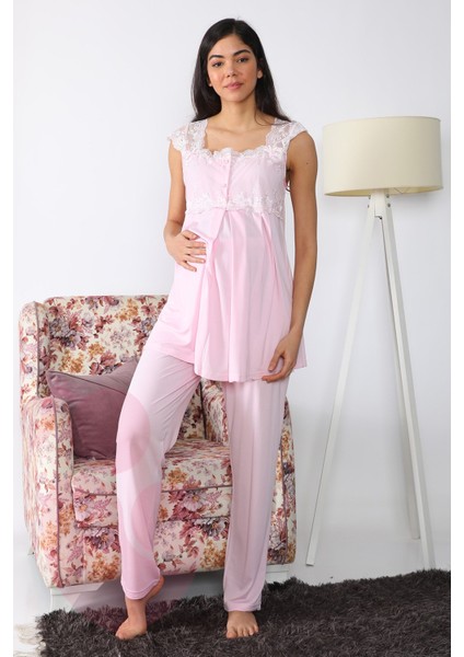 Lohusa Hamile 2503 Pembe Lohusa Pijama Takımı