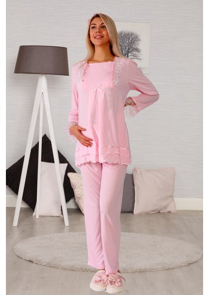 Lohusa Hamile 20122 Pembe Lohusa Pijama