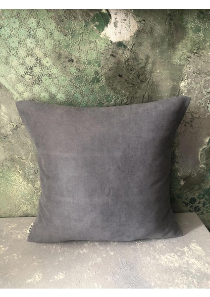 Düz Gri Yastık Kılıfı