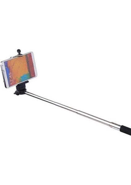 GP55P Tüm Sjcam Eken Gopro Aksiyon Kamera Monopod ve Tripodlarıyla Uyumlu 1/4 Inç Bağlantılı Telefon Tutuculu 110 cm 2 Parça Monopod Seti