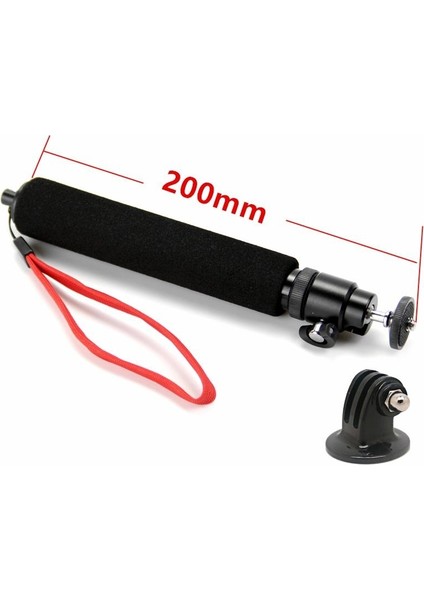 GP54A Gopro 10 Eken H9R Sjcam SJ4000 SJ5000 Sj6 Sj7 Aksiyon Kamera 50 cm Monopod Selfie Çubuk ve Tripod Monopod Bağlantı Aparatısı 2 Parça Set