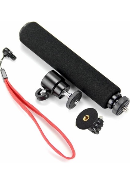 GP54A Gopro 10 Eken H9R Sjcam SJ4000 SJ5000 Sj6 Sj7 Aksiyon Kamera 50 cm Monopod Selfie Çubuk ve Tripod Monopod Bağlantı Aparatısı 2 Parça Set