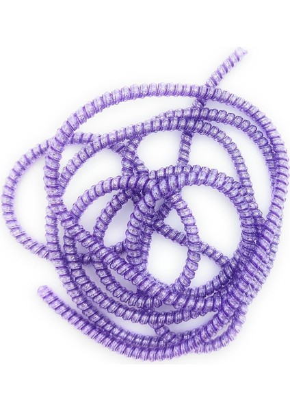 Kablo Kordon Koruyucu Spiral Sarma Kılıf Koruma Mor Glitter