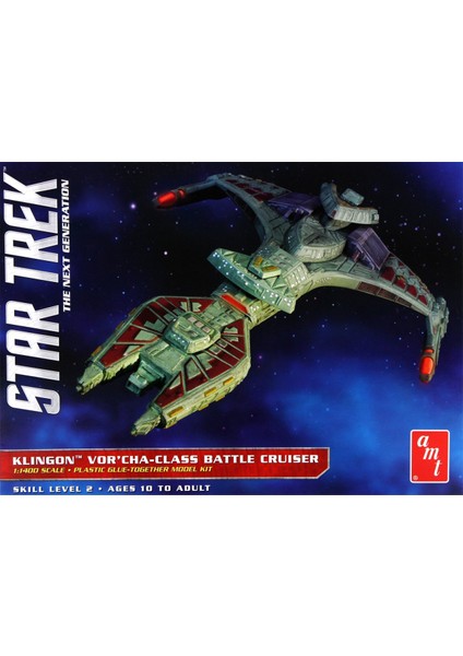 1027 1/1400 Star Trek:the Next Generation Vor'cha-Class Klingon Battle Cruiser Uzay Aracı Demonte Plastik Maketi