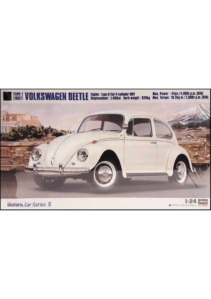 Hc3 21203 1/24 Volkswagen Beetle 1967 Otomobil Demonte Plastik Maketi