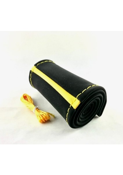 Citroen C Elysee Sarı Ipli Alkantra Noktalı Direksiyon Kılıfı modelleri