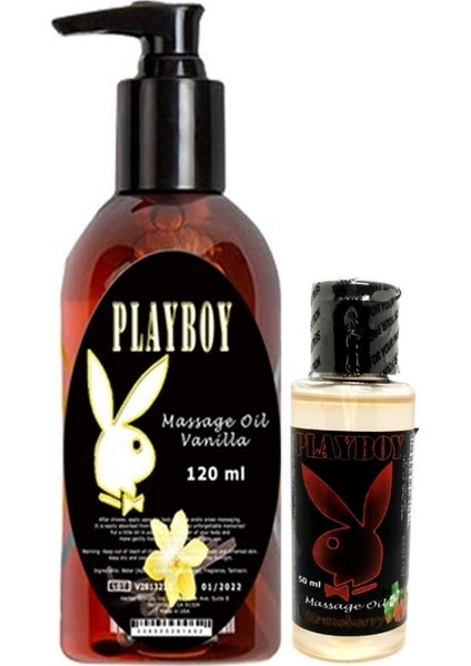 Aromaterapi Vanilya Massage Oil 120 Ml + Çilek Aromalı Massage Vücut Masaj Yağı 50 Ml