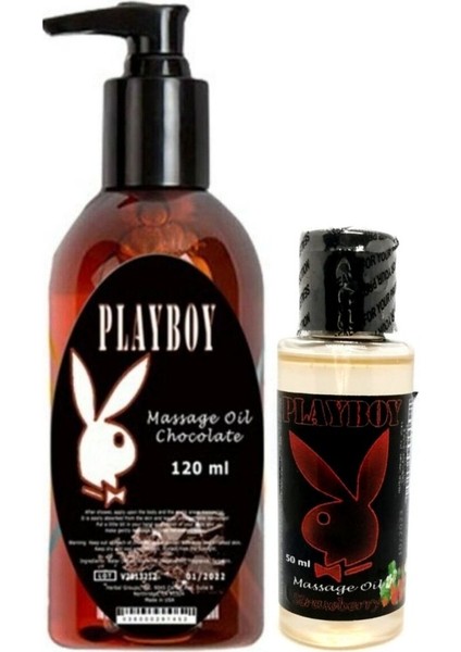 Aromaterapi Çikolata Massage Oil 120 Ml + Çilek Aromalı Massage Vücut Masaj Yağı 50 Ml