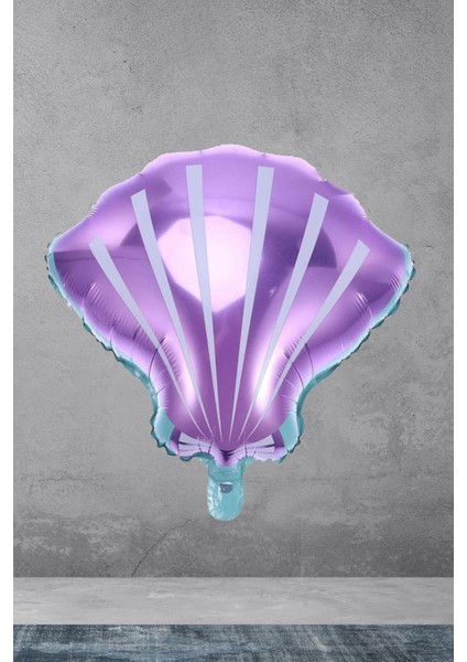 Deniz Kabuğu Şekilli Büyük Folyo Balon Doğum Günü Süsleme Balonu