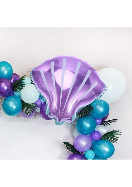Deniz Kabuğu Şekilli Büyük Folyo Balon Doğum Günü Süsleme Balonu modelleri
