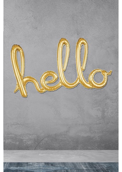 Hello Yazılı El Yazısı Şekilli Folyo Balon