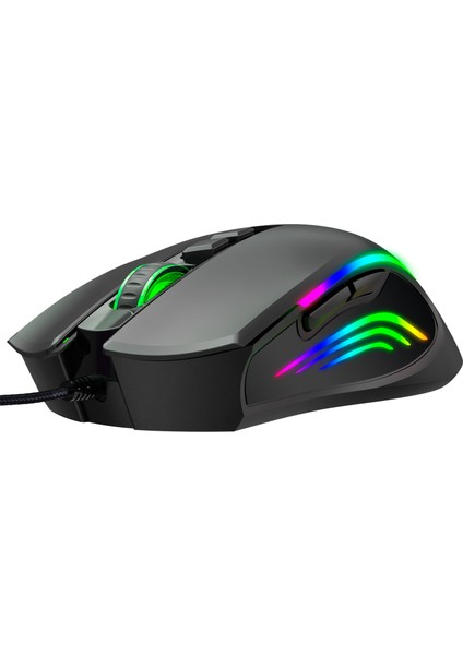 Prime Makro Tuşlu 12800DPI Rgb Ledli Drag Click Oyuncu Mouse