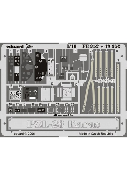 FE352 1/48 Pzl-23 Karas For Mırage Maket De